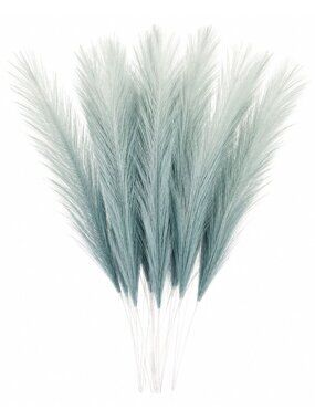 Smoky Teal Faux Pampas Grass Blue Pampas Stems Coastal Decor Boho Decor Wedding
